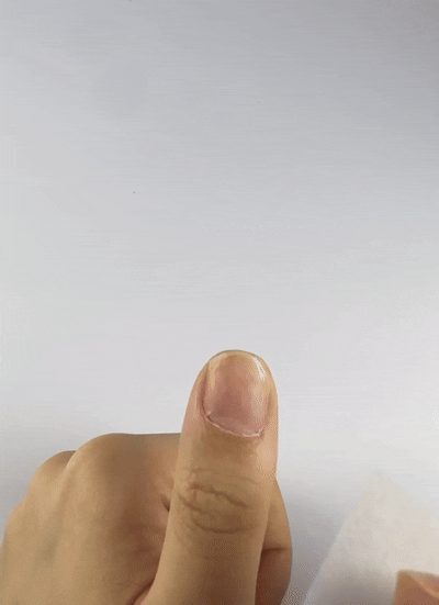 Step 3: Selecting the correct size adhesive tab for your Velvetkay reusable nails.